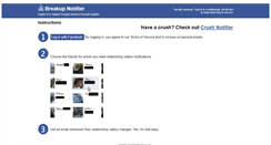 Desktop Screenshot of breakupnotifier.com